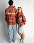 PRE-ORDER LABEL FLANNEL RED X WHITE