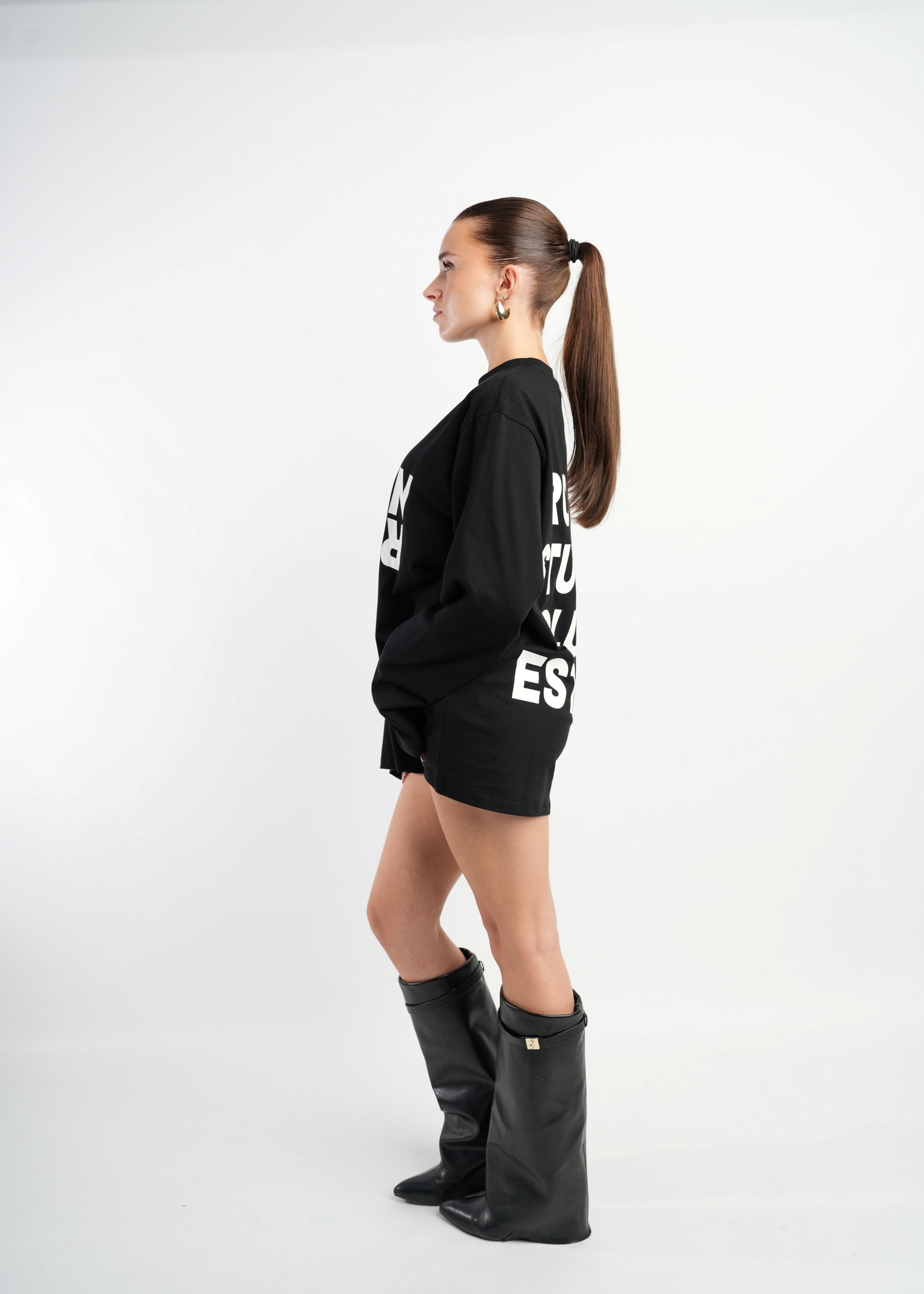 CLUB OVERSIZED LONGSLEEVE BLACK