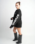 STUDIO BLACK OVERSIZED LONGSLEEVE