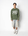 RS ATELIER LONGSLEEVE WASHED OLIVE GREEN