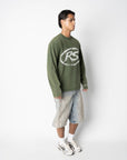 RS ATELIER LONGSLEEVE WASHED OLIVE GREEN