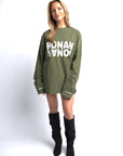 CLUB OVERSIZED LONGSLEEVE OLIVE GREEN