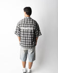 LABEL SS FLANNEL CHARCOAL
