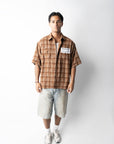 LABEL SS FLANNEL SIENNA
