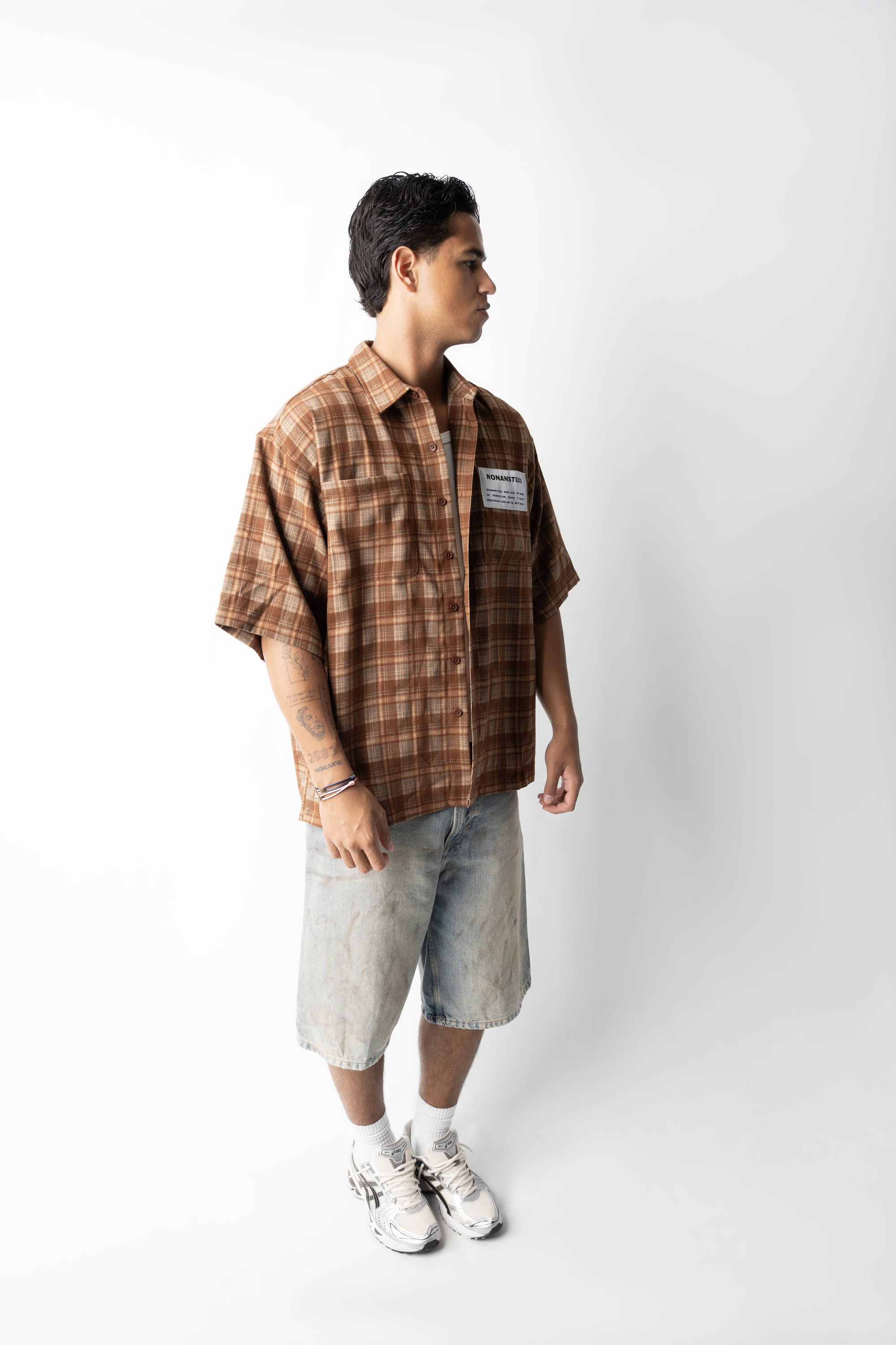 LABEL SS FLANNEL SIENNA