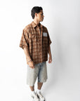 LABEL SS FLANNEL SIENNA