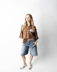 LABEL SS FLANNEL SIENNA