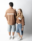 LABEL SS FLANNEL SIENNA