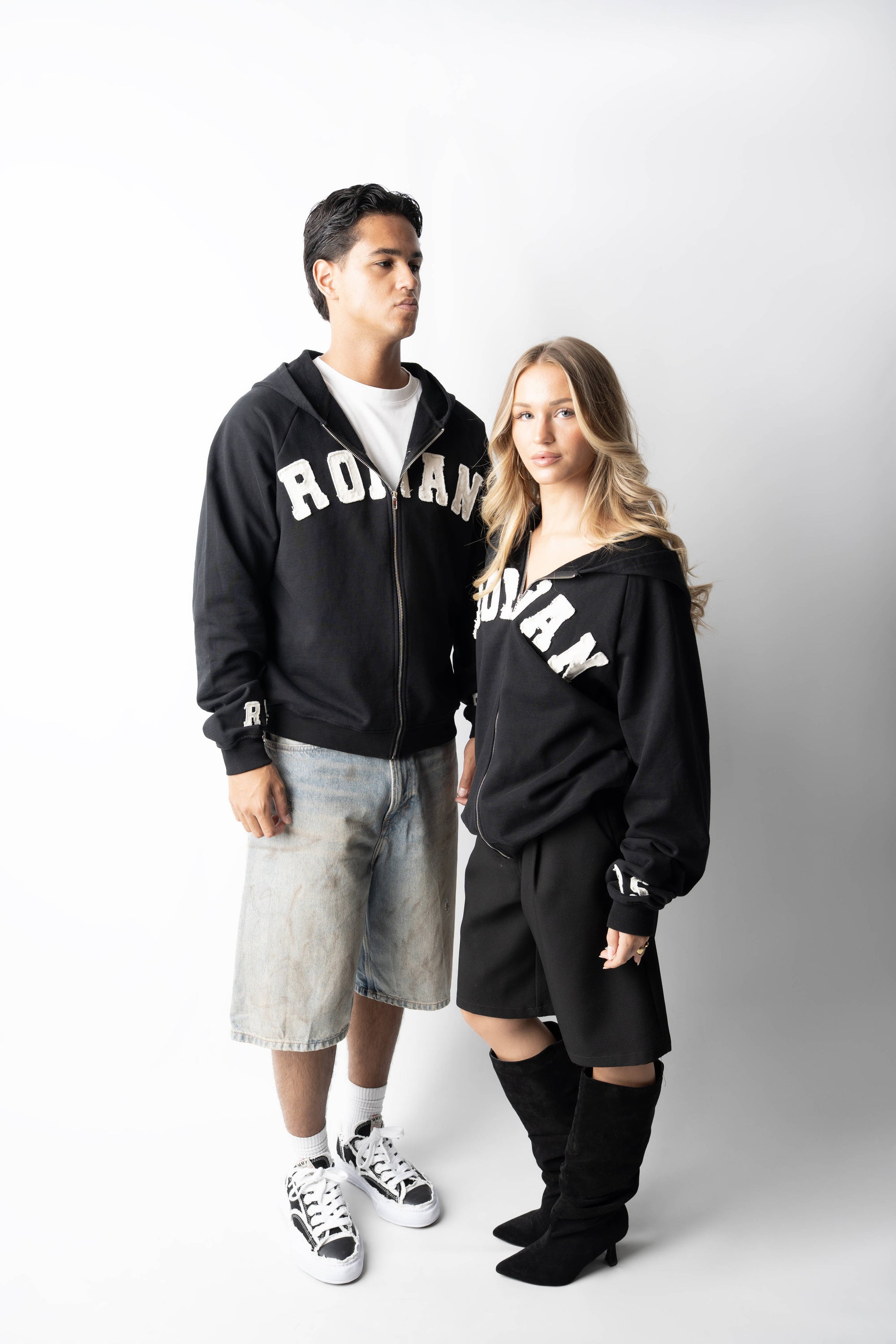 RONAN ARCHIVE ZIP UP BLACK
