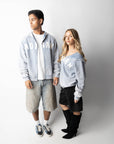 RONAN ARCHIVE ZIP UP WASHED BLUE
