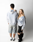 RONAN ARCHIVE ZIP UP WASHED BLUE