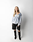 RONAN ARCHIVE ZIP UP WASHED BLUE