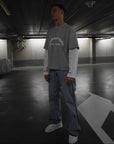 Grey & White Double sleeve
