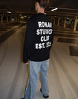 PRE-ORDER CLUB zwarte oversized longsleeve