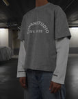 Grey & White Double sleeve