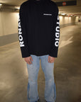 PRE-ORDER Ronanstudio oversized zwarte longsleeve