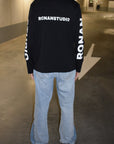 PRE-ORDER Ronanstudio oversized zwarte longsleeve