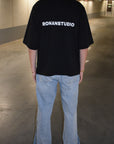 Ronanstudio zwart oversized t-shirt