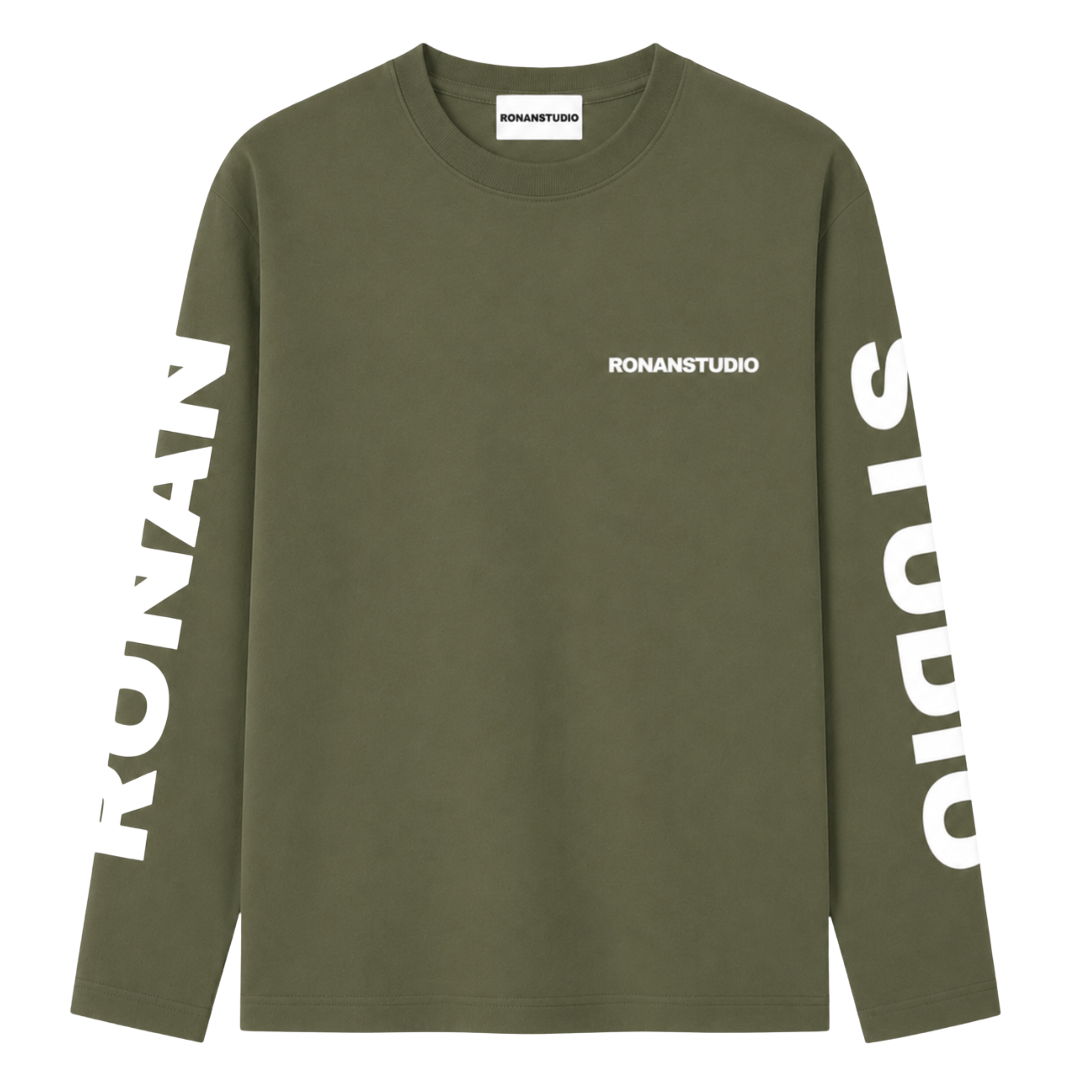STUDIO OLIVE GREEN OVERSIZED LONGSLEEVE