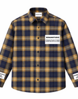 LABEL FLANNEL YELLOW X NAVY