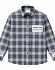 LABEL FLANNEL BLUE X BLACK