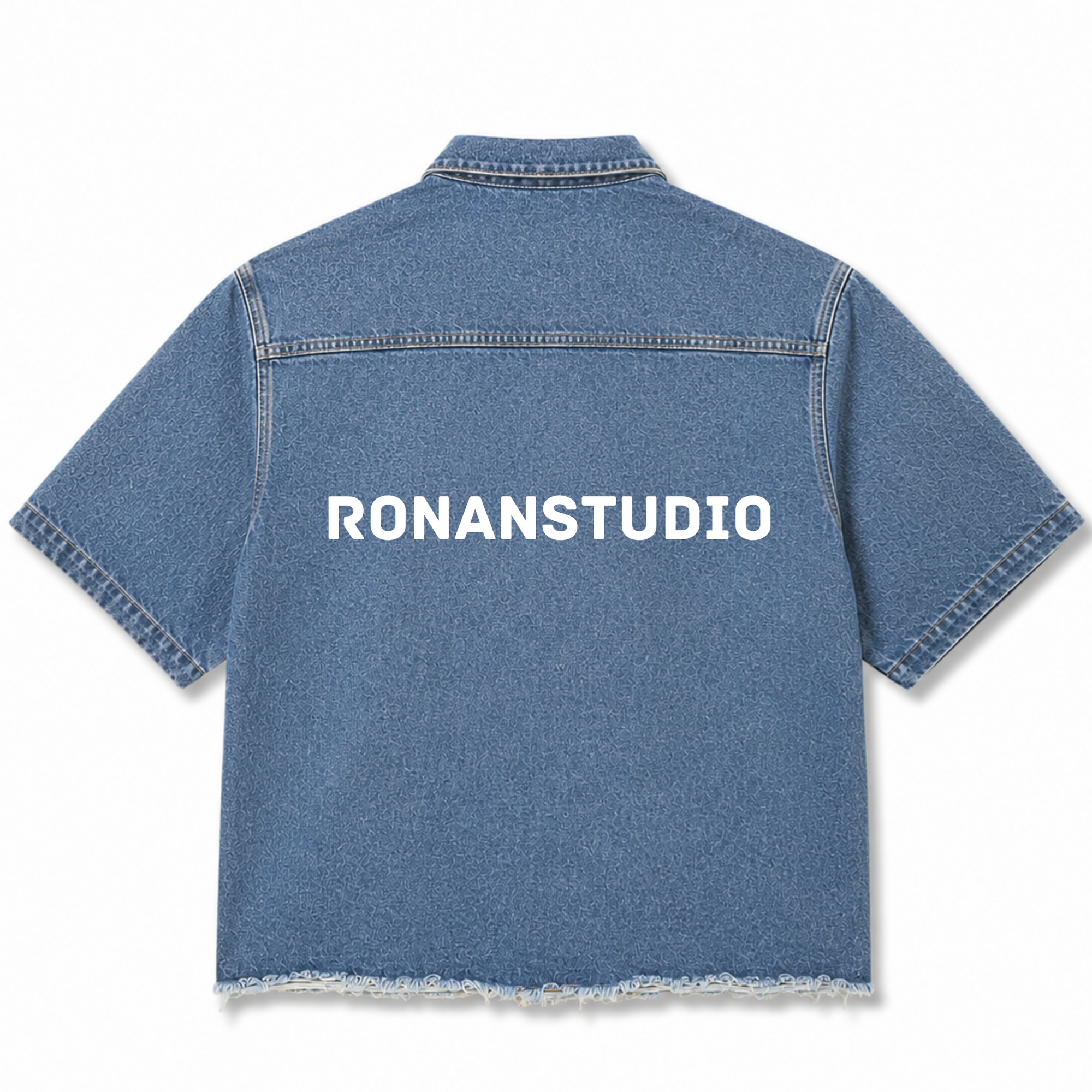 DENIM LABEL SHORT SLEEVE SHIRT