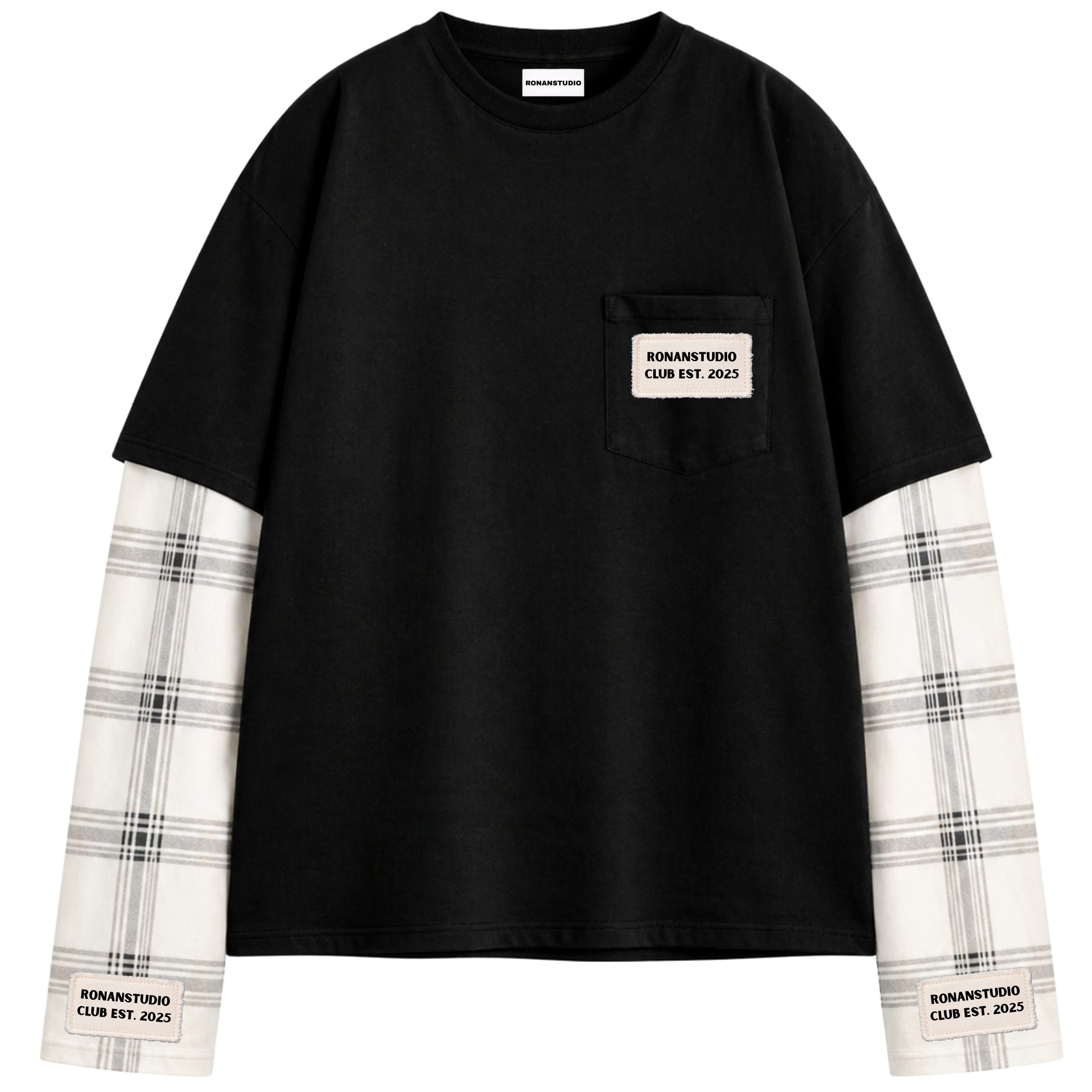 PRE-ORDER ATELIER DOUBLE SLEEVE FLANNEL BLACK