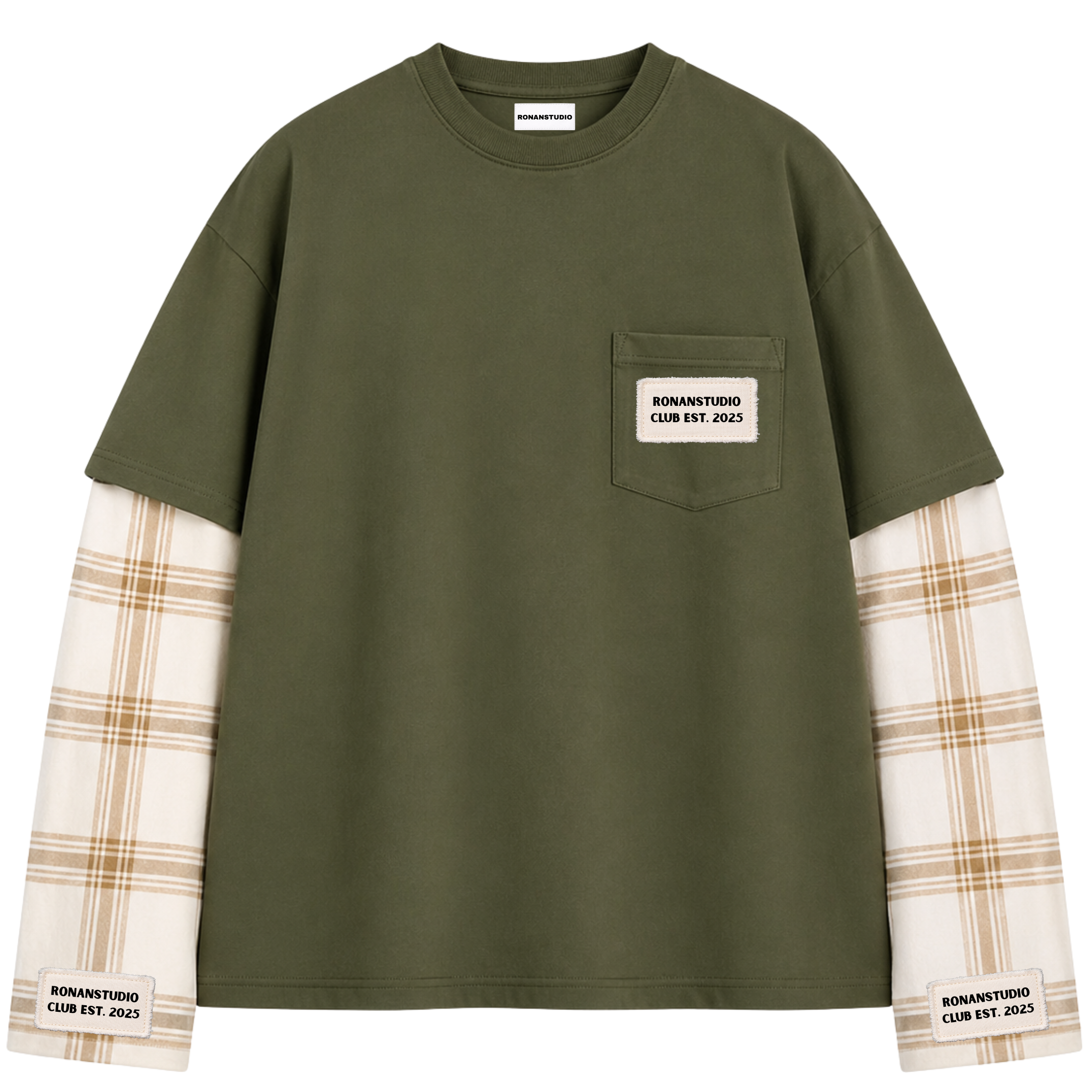 PRE-ORDER ATELIER DOUBLE SLEEVE FLANNEL OLIVE