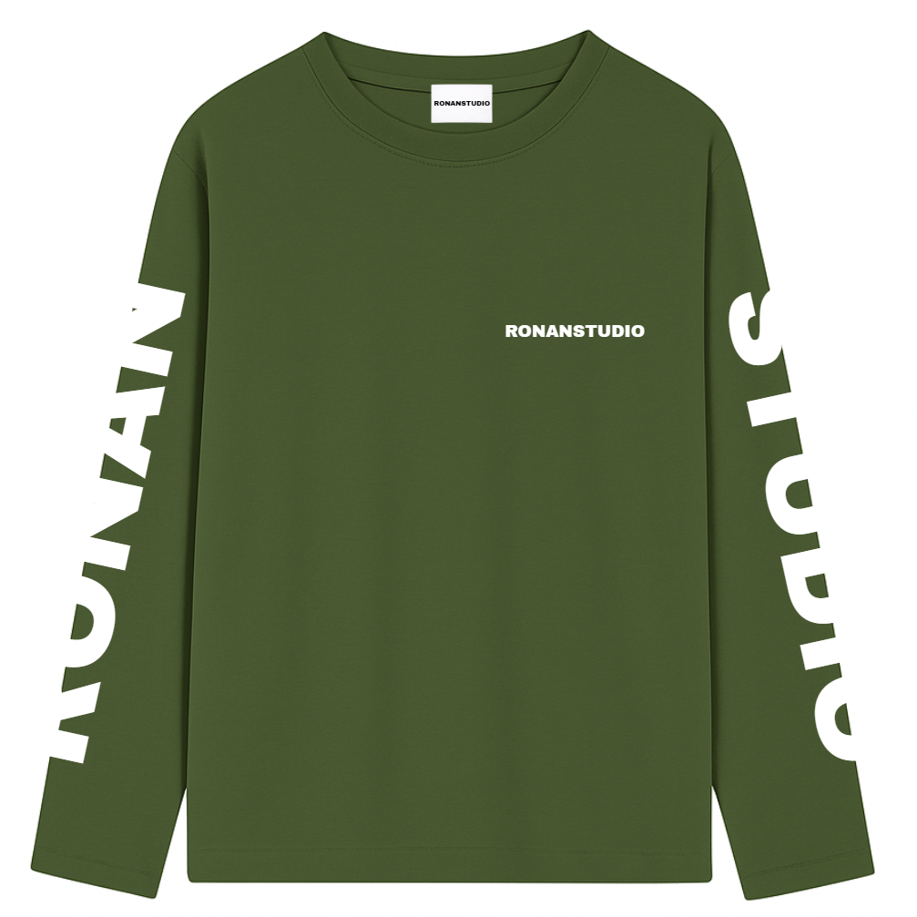 STUDIO OLIVE GREEN OVERSIZED LONGSLEEVE