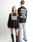 CLUB zwarte oversized longsleeve