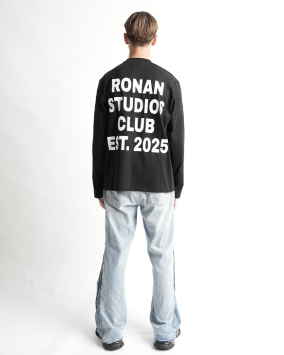 CLUB zwarte oversized longsleeve