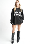 CLUB zwarte oversized longsleeve
