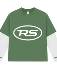 RS DOUBLE SLEEVE GREEN & WHITE