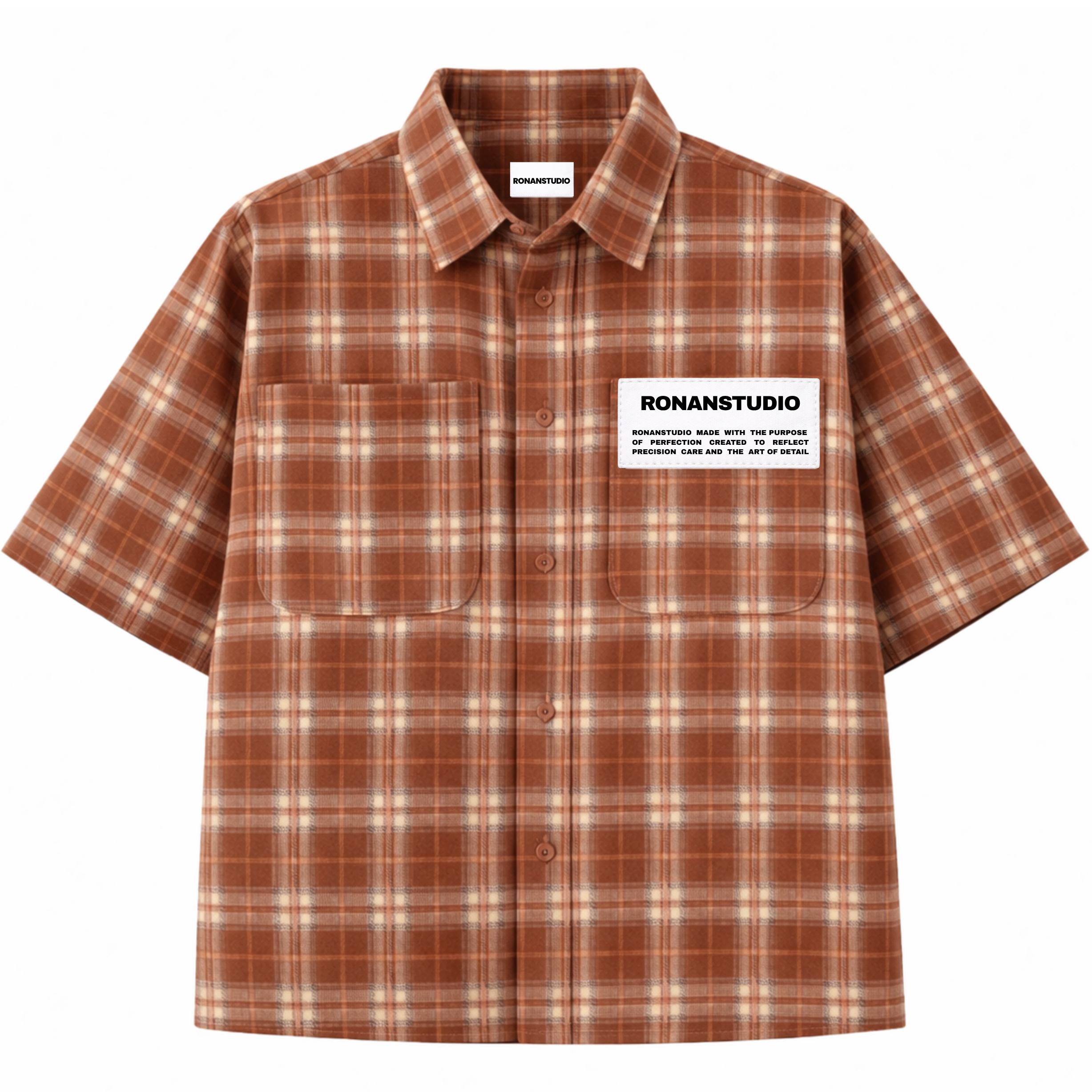 LABEL SS FLANNEL SIENNA