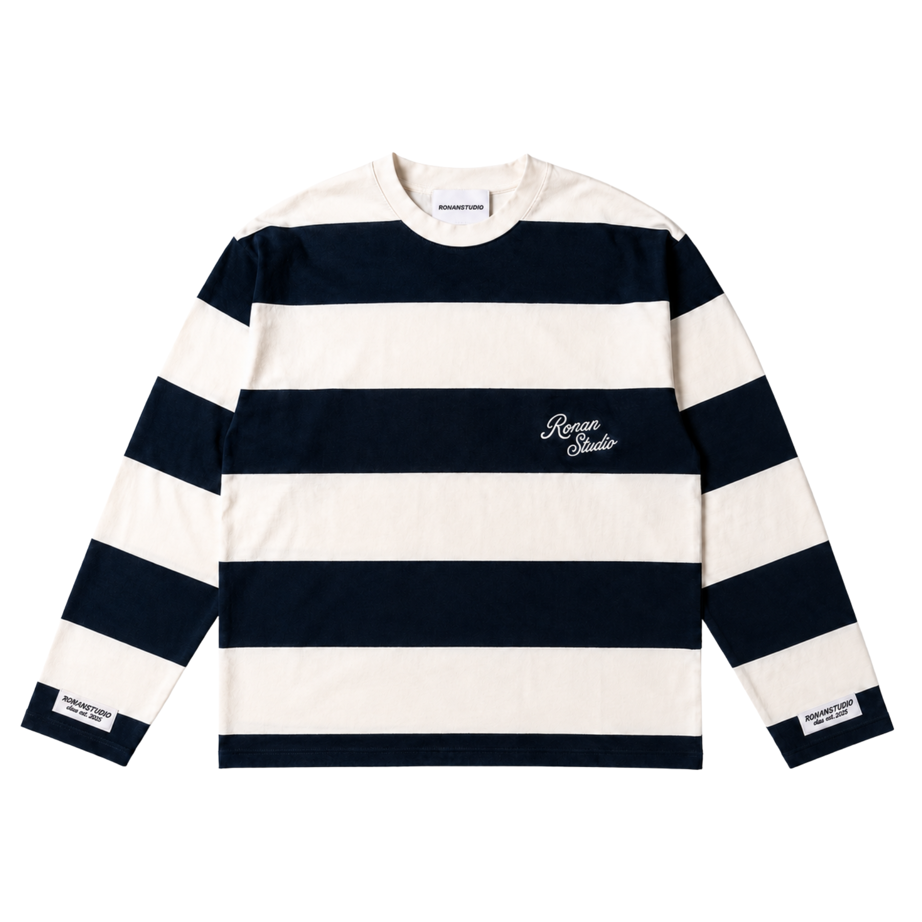 STRIPE LONGSLEEVE NAVY X WHITE