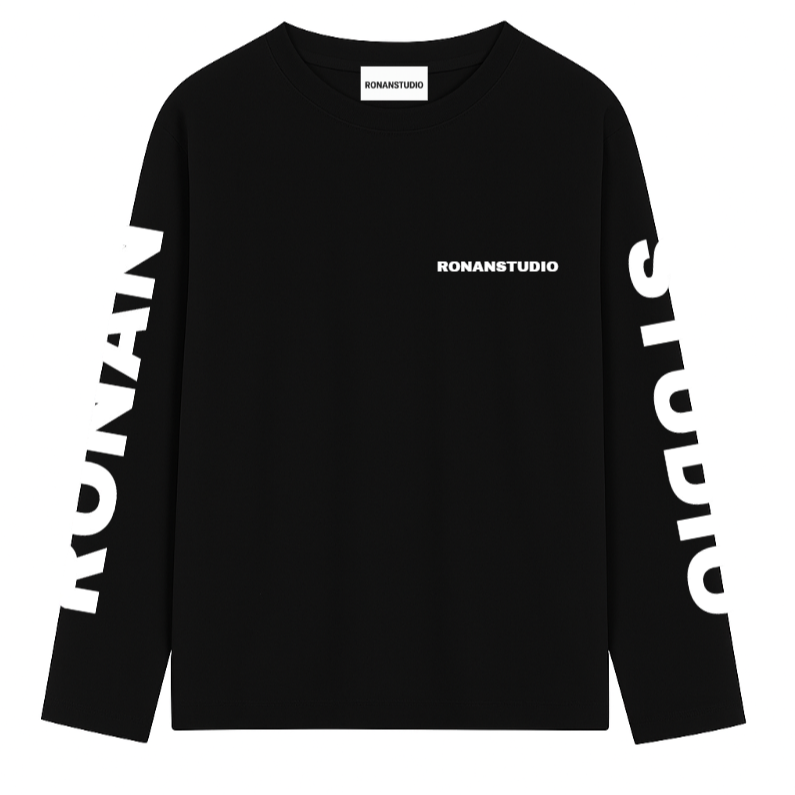RONANSTUDIO zwarte oversized longsleeve