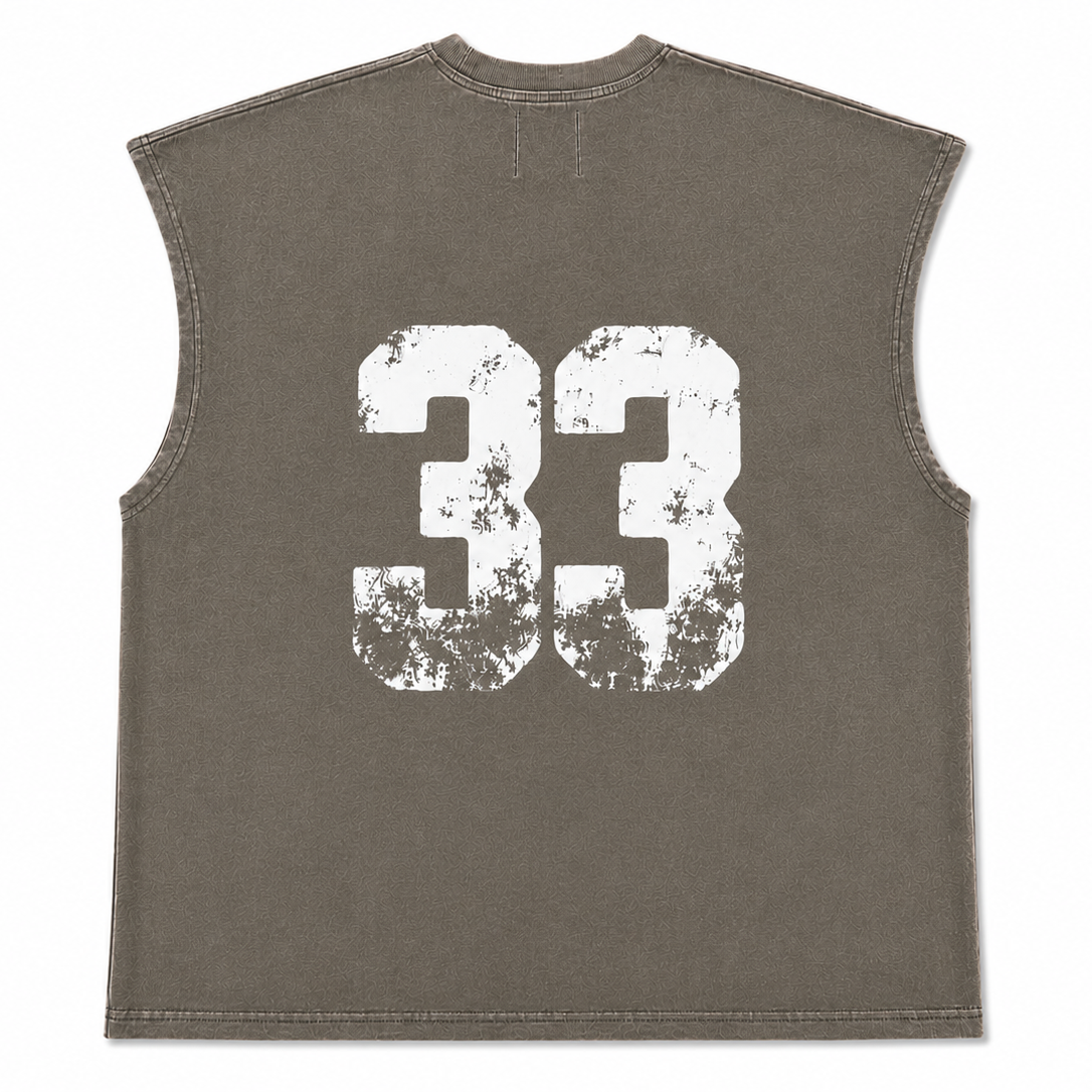 PRE-ORDER RACING SLEEVELESS T-SHIRT WASHED OLIVE