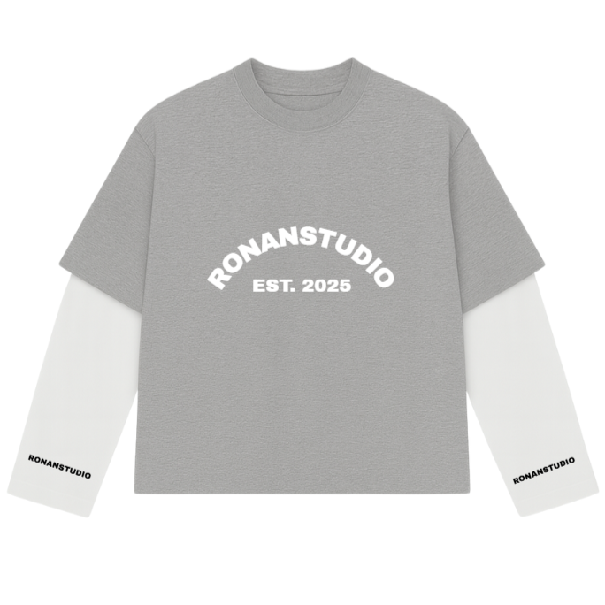 Grey & White Double sleeve