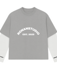 Grey & White Double sleeve