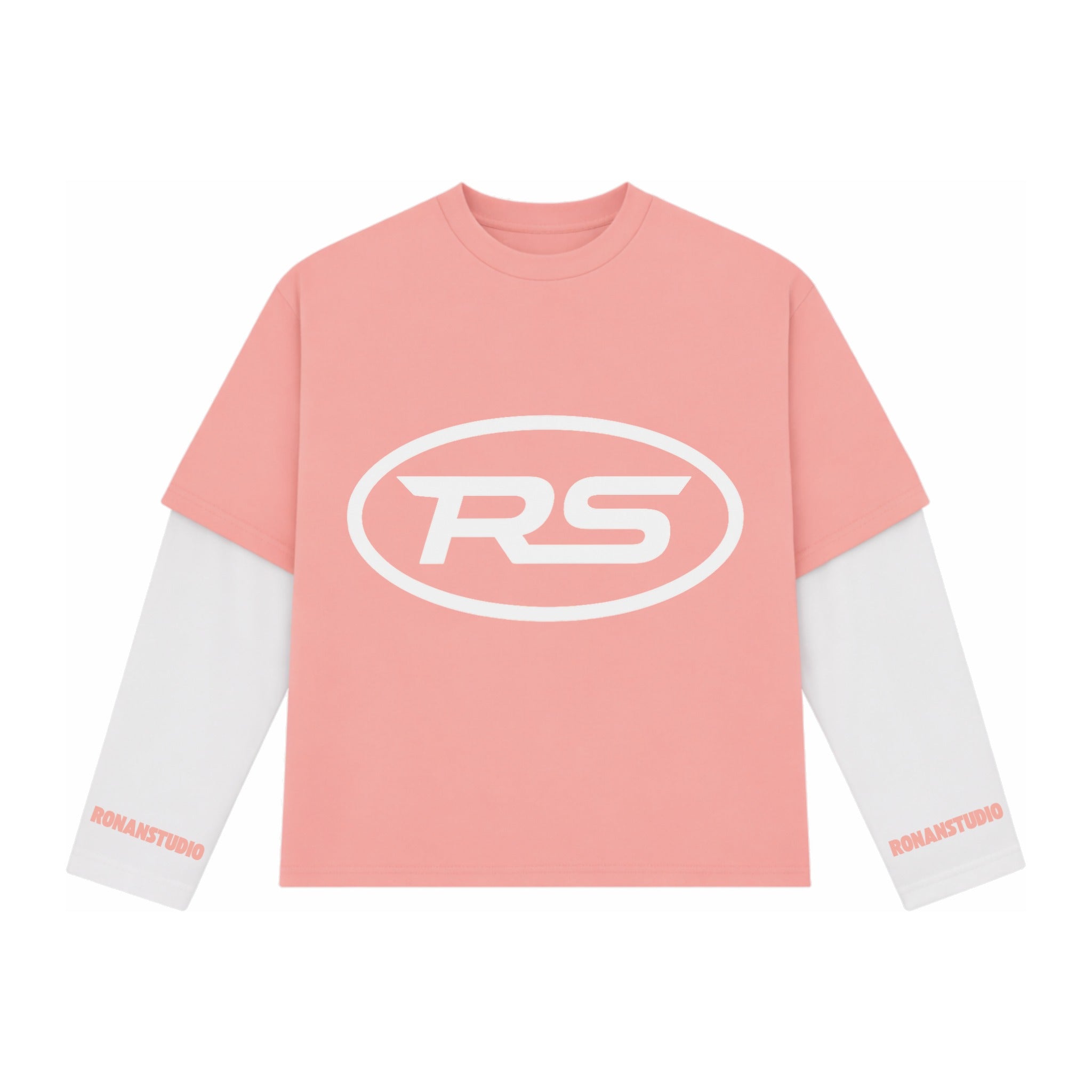 RS DOUBLE SLEEVE PINK & WHITE