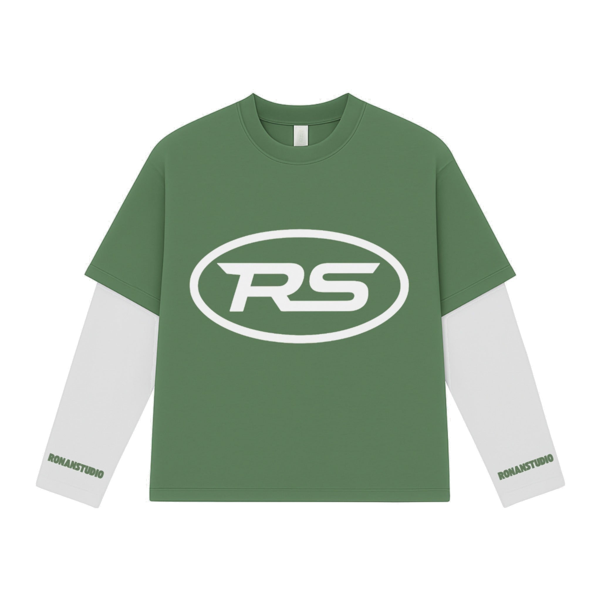 RS DOUBLE SLEEVE GREEN & WHITE