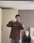 STUDIO BROWN OVERSIZED LONGSLEEVE