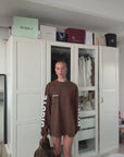 STUDIO BROWN OVERSIZED LONGSLEEVE