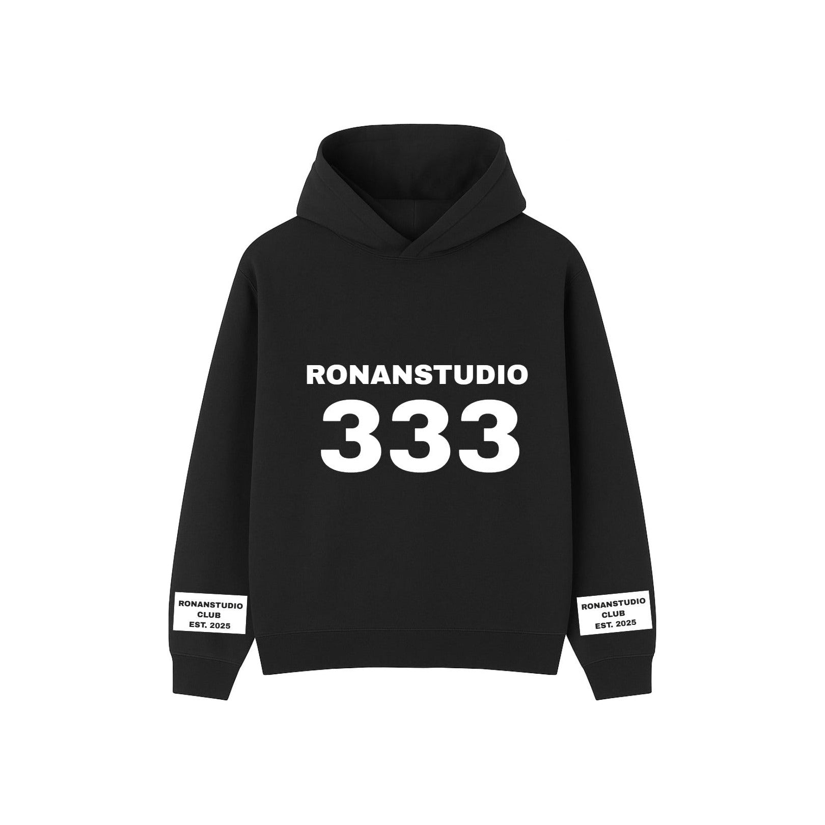 333 LABEL TRACKSUIT HOODIE BLACK