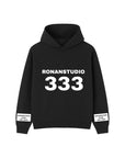 333 LABEL TRACKSUIT HOODIE BLACK