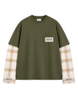 ATELIER DOUBLE SLEEVE FLANNEL OLIVE