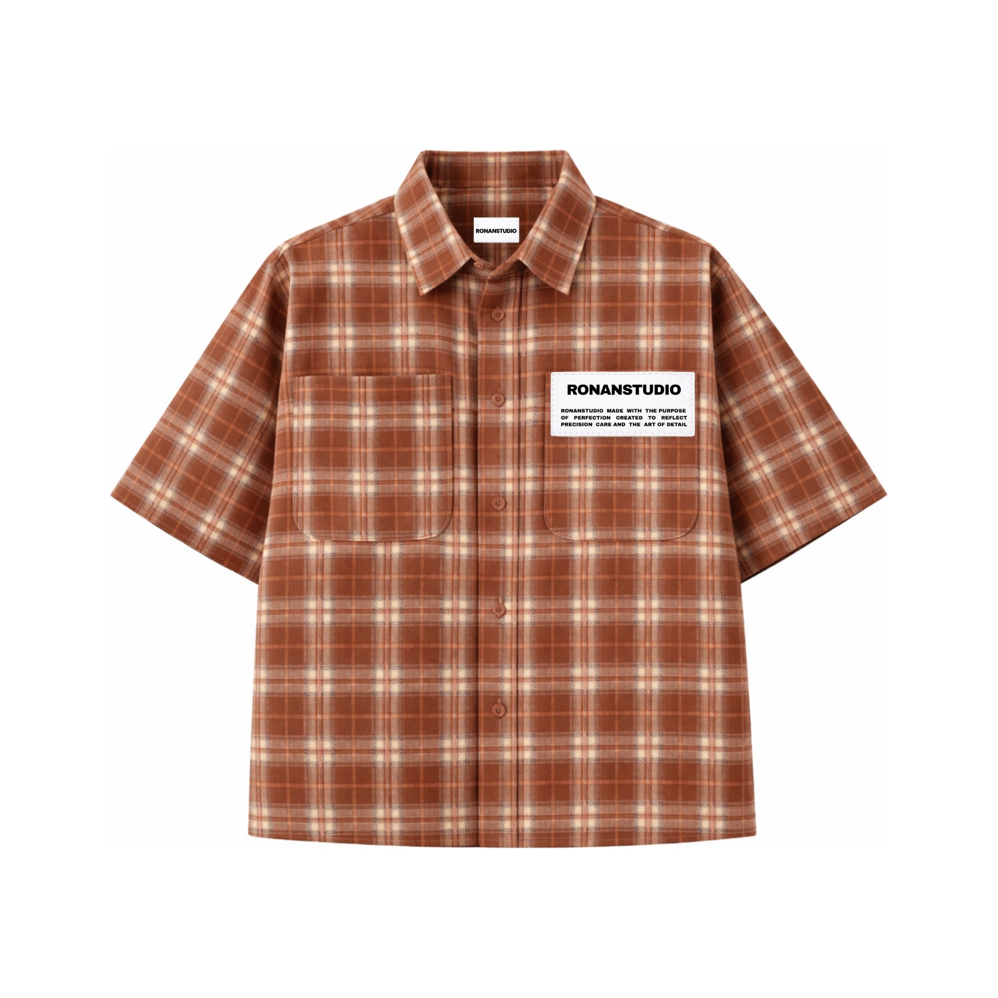 LABEL SS FLANNEL SIENNA