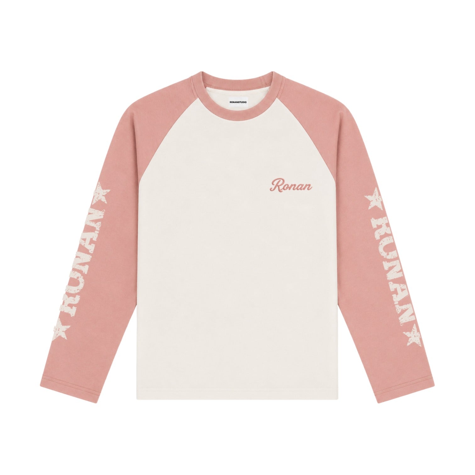 RAGLAN LONGSLEEVE PINK & WHITE