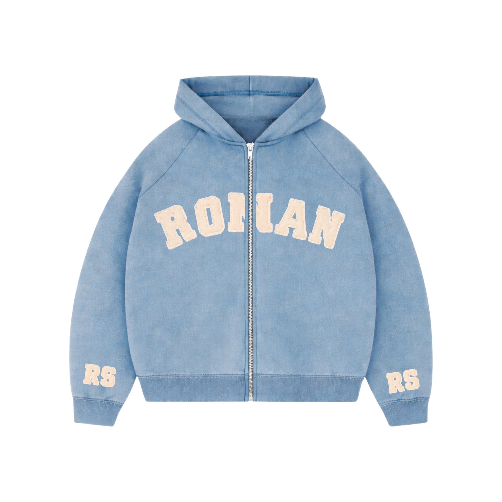 RONAN ARCHIVE ZIP UP WASHED BLUE