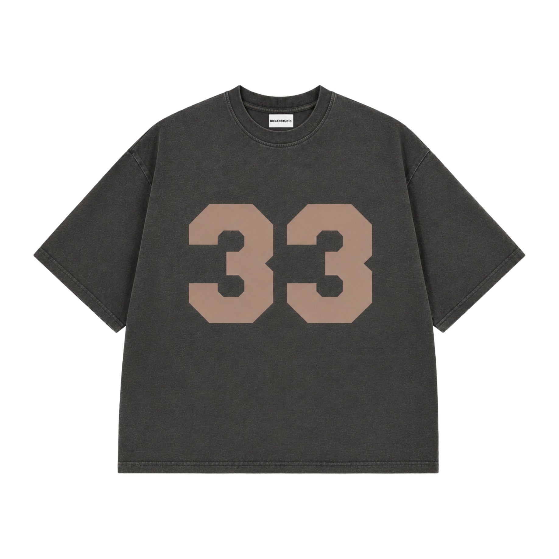RS NO. 33 T-SHIRT WASHED BLACK